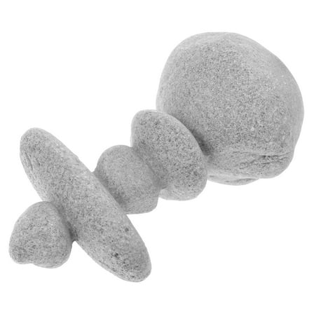 ETHZZLE Garden Landscape Stone Decor Rock Ornament Grey 1Set