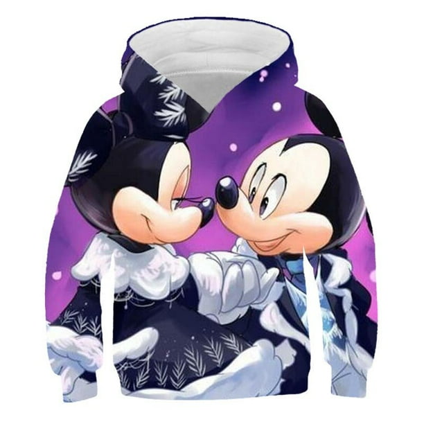 Niñas dibujos animados Minnie Mickey Sudadera con capucha ropa niños primavera algodón moda sudaderas niño Minnie top fit chico tamaño 100-160c14T Gao Jinjia LED
