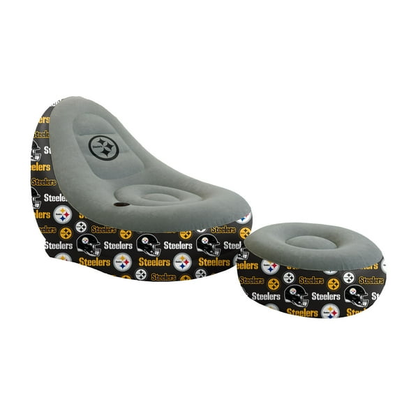 Pegasus Pittsburgh Steelers Tonal Logo Inflatable Chair & Ottoman