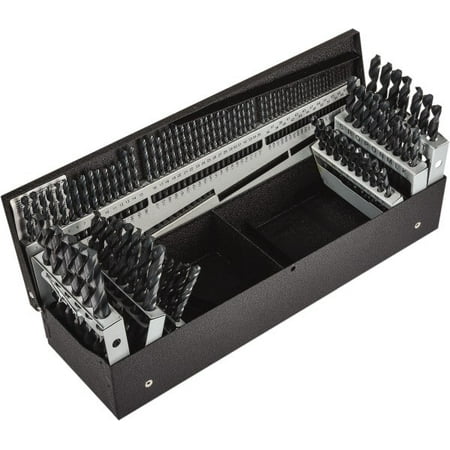 

Precision Twist Drill 1/16 to 1/2 118° Point Oxide Finish HSS Jobber Length Drill Bit Set 115 Piece Standard Point Straight Shank Series R10 R15 & R18