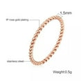 thumbnail image 3 of 1.5mm Twisted Rope Tail Ring Silver/Gold/Rose Gold/ Wedding Band Women's Sz 4-9, 3 of 9