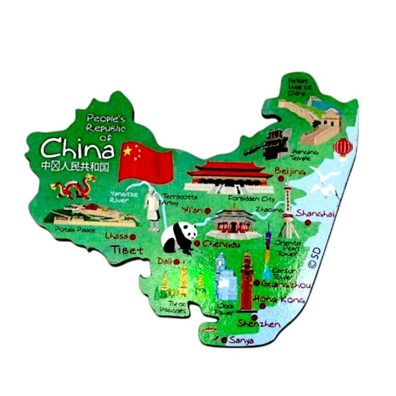 China Decowood Jumbo Wood Fridge Magnet 3.6" x 3.25"