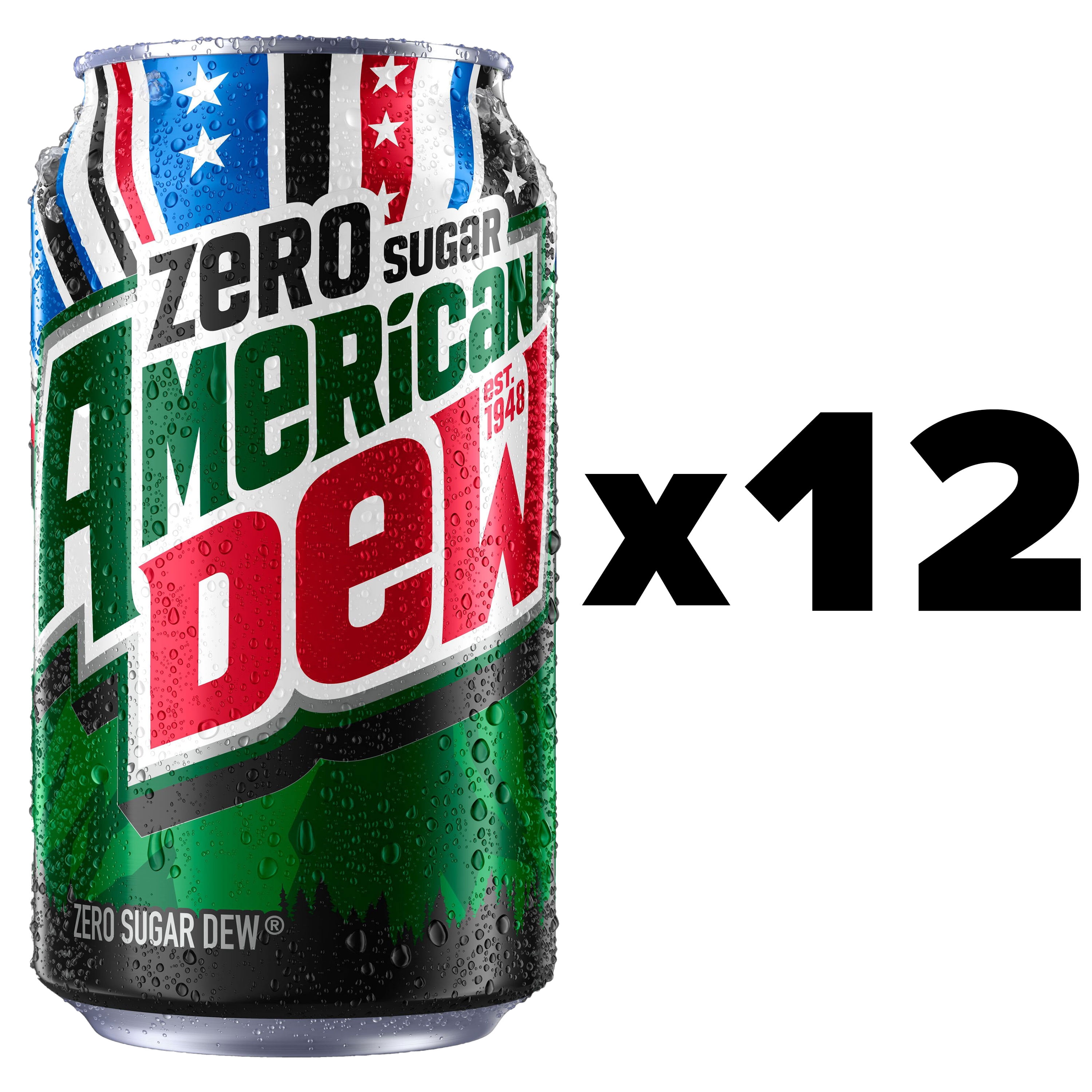 Mountain Dew Zero Sugar Citrus Soda Pop, 12 fl oz, 12 Pack Cans