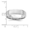 thumbnail image 4 of Auriga Fine Jewelry 14K White Gold 6mm Standard Weight Brushed Satin/Polished Stepped Edge Men's Wedding Band Size 7.5, 4 of 7