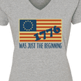thumbnail image 4 of Inktastic Vintage US Flag Women's V-Neck T-Shirt, 4 of 5