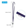 thumbnail image 2 of Uxcell 16" Neck Lanyards 0.4" Width Detachable Strap Lanyard for ID Badge Keys Navy Blue 20 Pack, 2 of 5