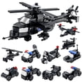 thumbnail image 1 of Juguete de bloques de construcción para niños, ensamblaje de partículas pequeñas, helicóptero policial especial, 10 cajas (Qiwu 77732), 1 of 2