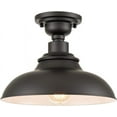 thumbnail image 1 of Claxy 12" Black Semi Flush Mount Barn Ceiling Light Fixture, 1 of 6