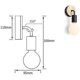 thumbnail image 4 of Wandlampe Spiegel-scheinwerfer Moderne Schwarz Spiegelleuchte (holz + Eisen)badlampe Schminklicht Innen Dekoration Wandleuchte Hy, 4 of 5