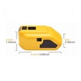 thumbnail image 2 of Adaptador De Batería Para Dewalt De 14.4 18 20 V Con Luz Usb amarillo, 2 of 5