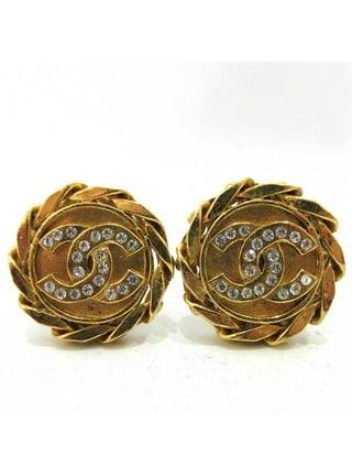 used Pre-owned Chanel Vintage Coco Mark Gold Earrings Accessories (Good), Adult Unisex, Size: One Size
