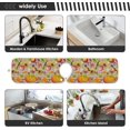 thumbnail image 7 of Coolnut Autumn Pumpkins Birds Sink Splash Guard for Faucet 2 Packs Faucet Absorbent Mats, Vintage Faucet Handle Drip Catcher Quickly Drying Mat for Kitchen Counter Bathroom, 30"x5.5" RV, 7 of 7