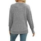 thumbnail image 5 of Sudadera con capucha de buceo,Top de mezcla de lino para mujer, manga corta, cuello redondo, jersey informal de color liso, tejido suave y cómodo, versátil para uso diario, sopatenor, 5 of 8