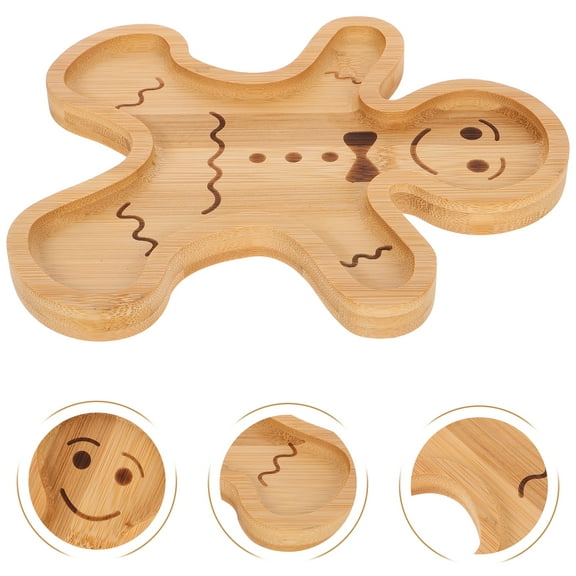 Christmas Charcuterie Board Gingerbread Man Serving Trays Xmas Wood Appetizer Boards Snacks Serving Platters for Home Party Supplies