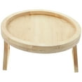 thumbnail image 1 of Plateau d'Accoudoir de Sofa Table Plateau Rond en Bois Plateau Pliable pour Collations Plateau de Sofa, 1 of 9