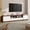 Walnut & White, variant on ANPOO 78.7" Mid-Century Modern TV Stand for TVs Up to 90",Multi-Storage Entertainment Center Media Console with 2 Cabinets & 2 Drawers for Living Room,Bedroom