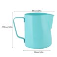 thumbnail image 4 of Latte Art Milk Jarra, Espresso Steaming Cup, Coffee Art Making Cafe Para El Hogar OTVIAP Azul 600ml, 4 of 8