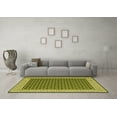 thumbnail image 3 of Ahgly Company Machine Washable Indoor Rectangle Abstract Yellow Contemporary Area Rugs, 7' x 10', 3 of 4