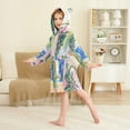 thumbnail image 4 of FORMRS Niños Bathrobe Unisex Hooded Robe Soft Plush Pajamas Sleepwear, Size 2-3T, Yellow Seaside, 4 of 7