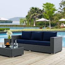 Modway Sojourn Outdoor Patio Sunbrella® Sofa in Canvas Navy