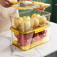 thumbnail image 4 of Food Storage Refrigerator Timekeeping Organizer Box PET Kitchen FridgeKeeping Bins Yellow 15.5 X 32.5 X 22.5Cm, 4 of 8