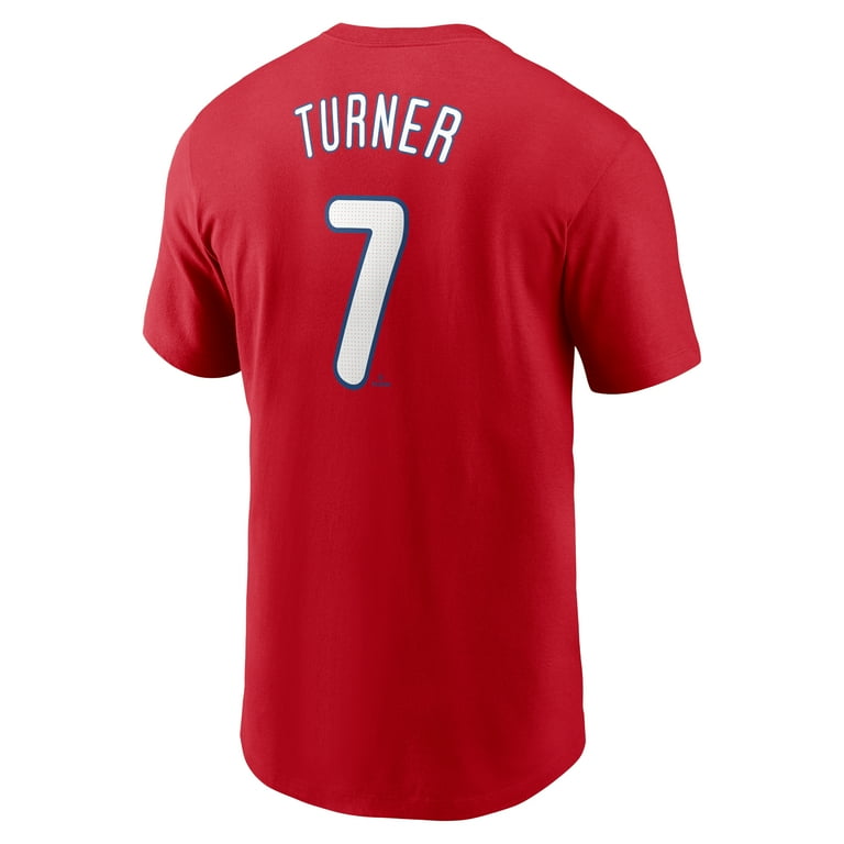 売れ筋商品|||ナイキ Tシャツ トップス レディース Men's Trea Turner Red Philadelphia Phillies Fuse Name and Number T-shirt Red Men's Nike Trea Turner Red Philadelphia Phillies Fuse Name