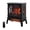 Powder Coated + Electric + Antique Black + Vent Free + Freestanding + Tempered Glass + Sheet Metal + Electric, variant on 23 inch Electric Fireplace Insert with Remote, Ultra Thin Heater, Antique Black, 1400W Supplemental Heat for 400 sq ft