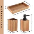thumbnail image 6 of Acacia Bathroom Accessory Set 3-Pieces Rectangular, 6 of 9