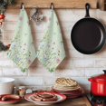 thumbnail image 6 of Flower Green Kitchen Towels Set of 2, Blue Pink Daisy Wildflower Floral Botanical Absorbent Dish Towels for Kitchen, Microfiber Hand Towel, Quick Drying Tea Towel for Cleaning Decorative Dishcloths, 6 of 7