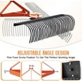 thumbnail image 5 of Jocisland 3 Point Tow Behind Rake, 60" Adjustable Angle with 32 Steel Tines, Lawn Dethatcher Landscape Rake with Attachments for Field, Pasture, Yard Cleanup, 5 of 9