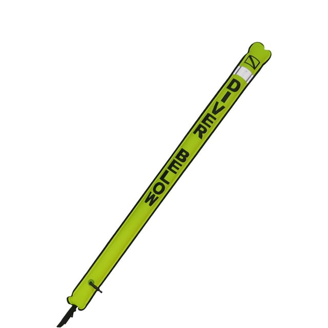 Sonducket 180*15cm boya tubo de señal sellado buzo accesorio agua esnórquel resistente salchicha buceo marcador fluorescente rojo Deportes acuáticos Amarillo fluorescente