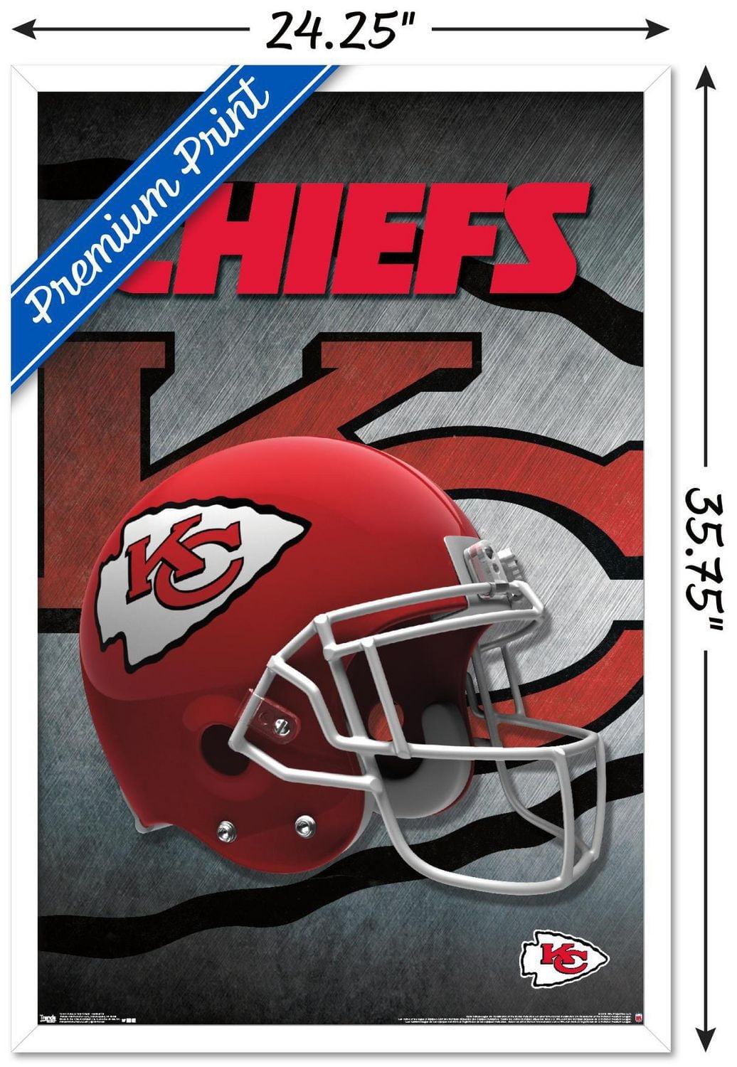 NFL Kansas City Chiefs - Helmet 16 Wall Poster, 22.375" x 34"
