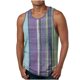 thumbnail image 1 of Camiseta sin mangas de cuello redondo para hombre, ropa de ocio, fitness, para el hogar, pijamas, camiseta con estampado de rayas de moda a color, blusa deportiva de poliéster para hombre, 1 of 4
