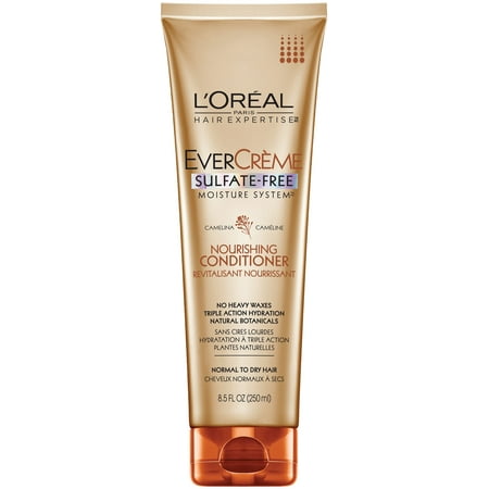 L'Oreal Paris EverCreme Sulfate-Free Moisture System Nourishing Conditioner, 8.5 Fl Oz