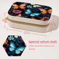 thumbnail image 5 of Butterfly Velvet Portable Jewelry Box with Removable Compartment - Ultimate Gift for Bracelet and Earring Organization, 5 of 7