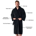 thumbnail image 3 of Alpine Swiss Pure Cotton Men Terry Cloth Bathrobe Super Absorbent Hotel Spa Robe, 3 of 8
