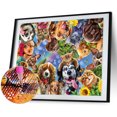 thumbnail image 2 of Pintura de diamante 5D DIY taladro redondo completo gato perro Kit decoración del hogar arte artesanal FLhrweasw Nuevo, 2 of 9