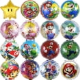 thumbnail image 2 of Juego de 6 globos de aluminio de Super Mario Bros de 18 pulgadas para decoración de fiestas de cumpleaños infantiles, juguetes inflables para baby shower, regalos para niños, Globos, 2 of 5