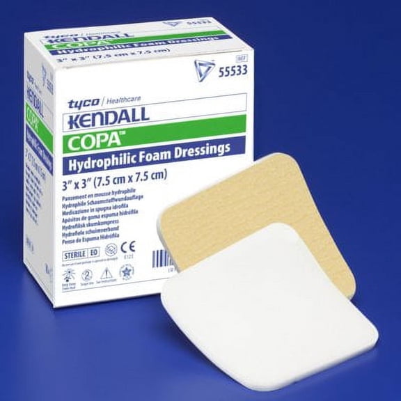 Kendall Copa Plus Hydrophilic Foam 4 X 8 Inch DRSG COPA   FM NADH 4X8, Box of 10 - Model 55548P
