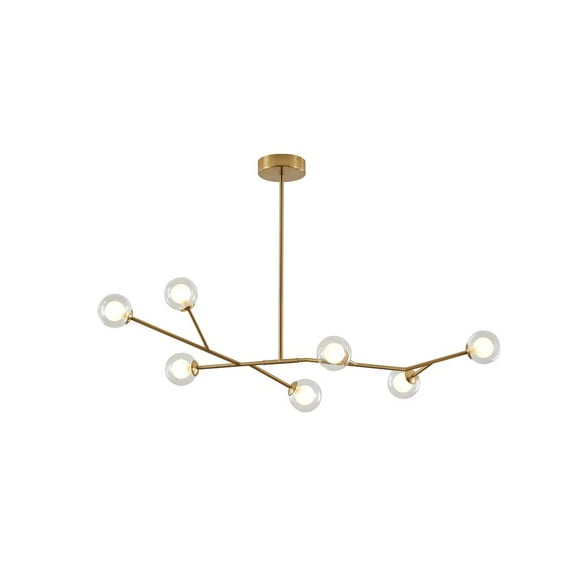 Bethel International Chandelier Brass Steel & Glass