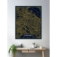 thumbnail image 2 of Guadalajara City Map Of Jalisco, Mexico - Gold Art Deco Poster Wall Art, Modern Wall Decor For Living Room Bedroom, 12x18 UNFRAMED, 2 of 3