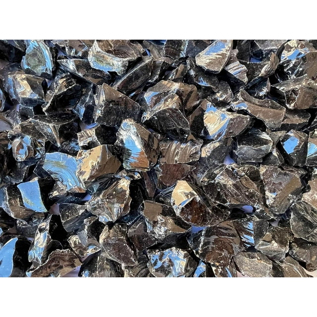 WHOLESALE Raw Black Obsidian Crystals, Natural Black Obsidian Stone, Natural Rough Black Obsidian crystals, Black Obsidian Rough, Black Obsidian Healing Crystals ( Black Obsidian, 0.25 Pound)