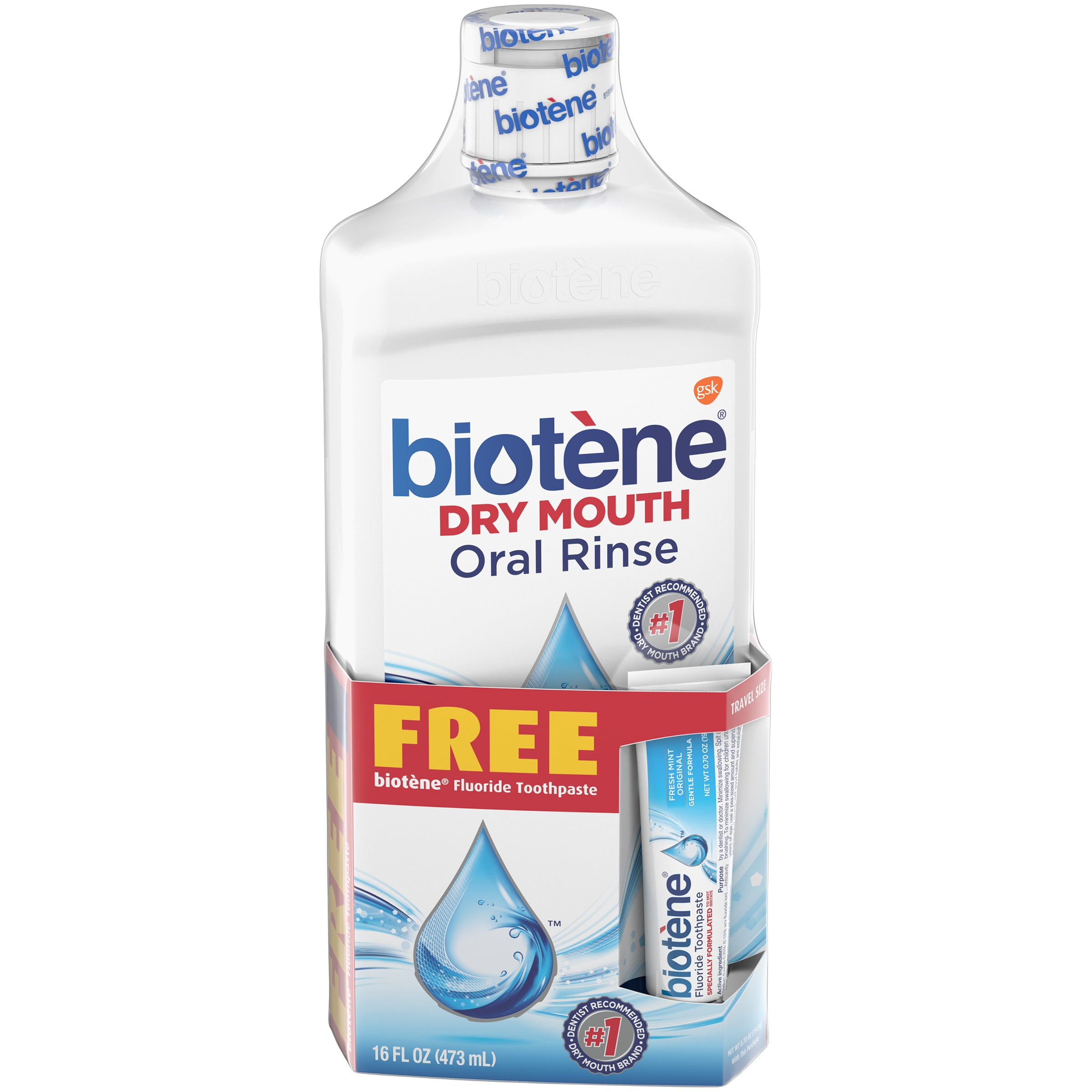 Biotène® Dry Mouth Oral Rinse with Bonus Biotène® Dry Mouth Fluoride