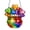 D-4D Home Decor, variant on St. Patrick's Day 2D Acrylic Disc Pendant with Faux Four-Leaf Clover Design Window Porch Chain Outdoor Hanging Decoration Green Living Room Decor