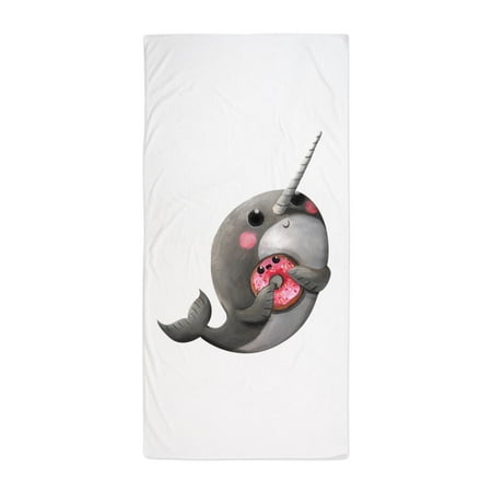 Beach Towels Cute CafePress - Cute Narwhal With Donut - Large Beach Towel, Soft 30