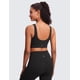 thumbnail image 2 of Sujetador deportivo CRZ YOGA Butterluxe, espalda en U, cuello redondo, acolchado, negro, 2 of 7
