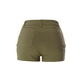 thumbnail image 4 of Made by Olivia Women's Solid Cuffed Hem Mid Rise Shorts with Back Pockets and Side Fake Pockets, 4 of 5