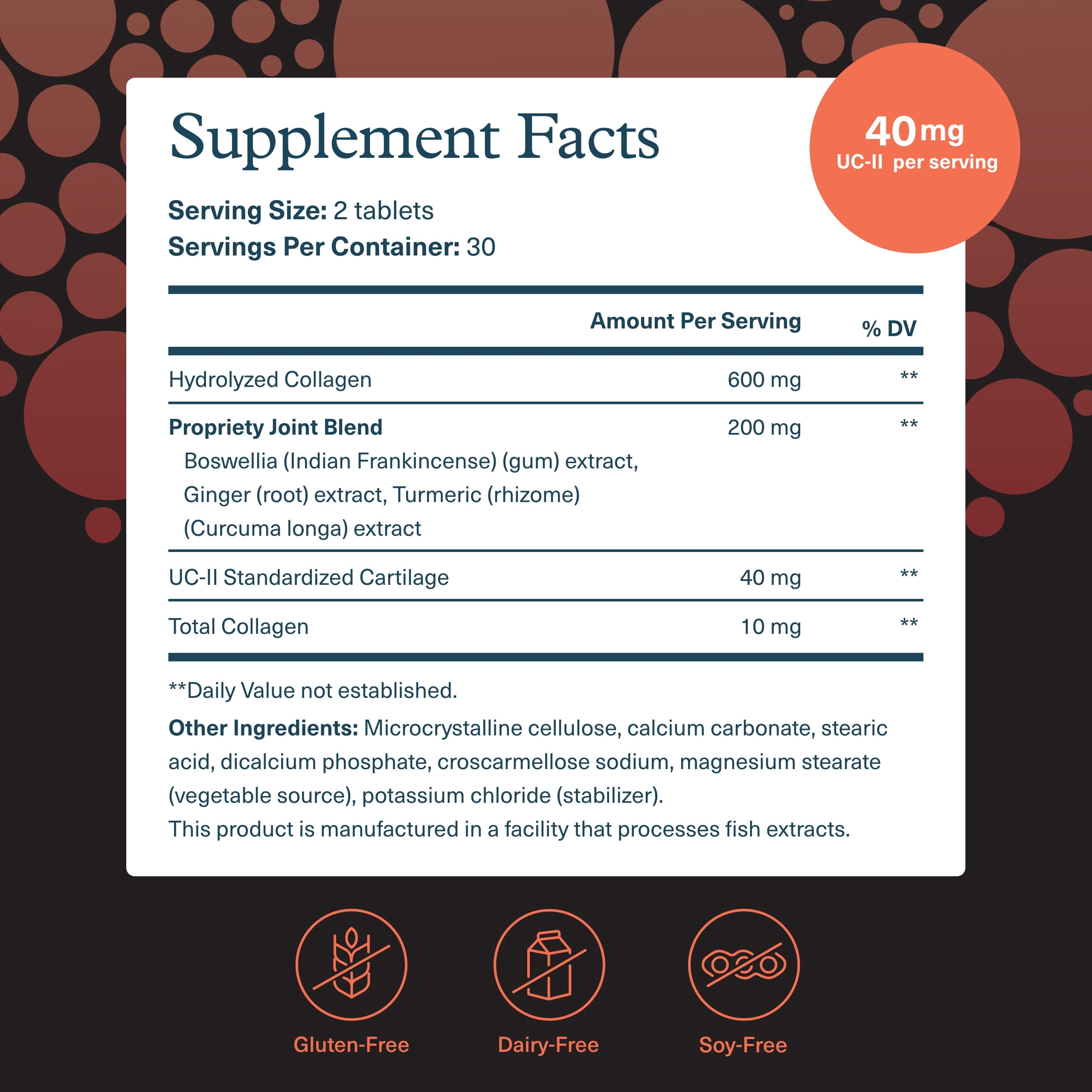 Youtheory Joint Complex for Men with Boswellia, Ginger, Turmeric, & UC-II Collagen, 60 Tablets