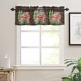 thumbnail image 7 of Merry Christmas Red Truck Kitchen Curtains and Valances Set, Winter Snowflake Gift Wood Grain Rod Pocket Window Valance Window Curtain Panels for Living Room Bedroom Laundry, 27.5x36in, 3 Pieces, 7 of 7