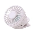 thumbnail image 1 of Ventilador personal con tapa de clip, 3 velocidades, pequeño, ligero, USB, portátil Blanco, 1 of 9